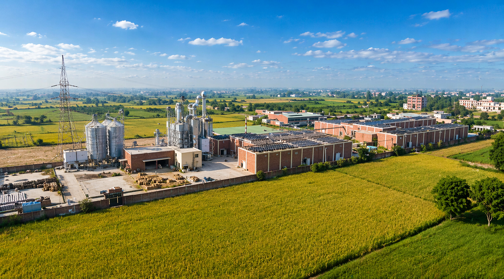 Sardar Rice Mills — solar plant visible on roof