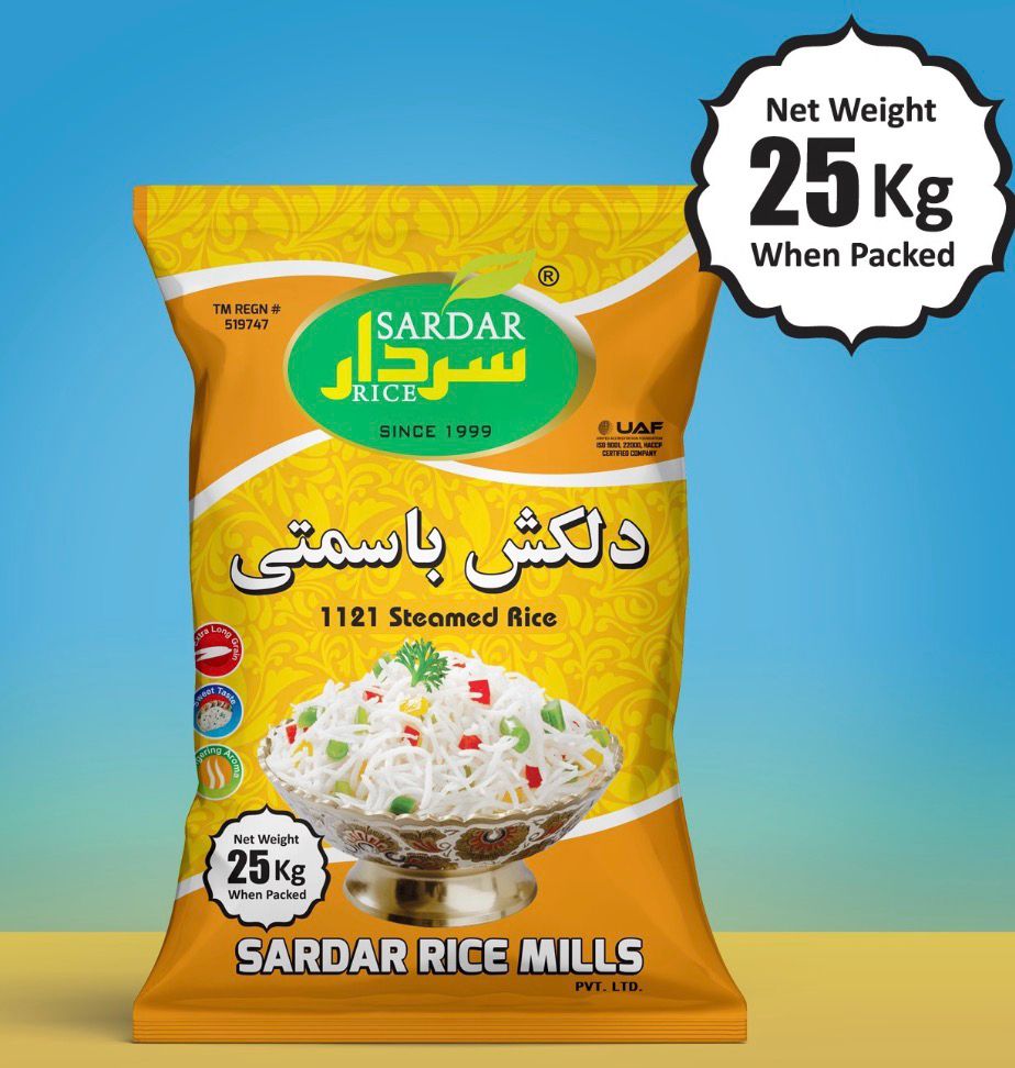 Dilkash Basmati 1121 Steamed Rice 25kg